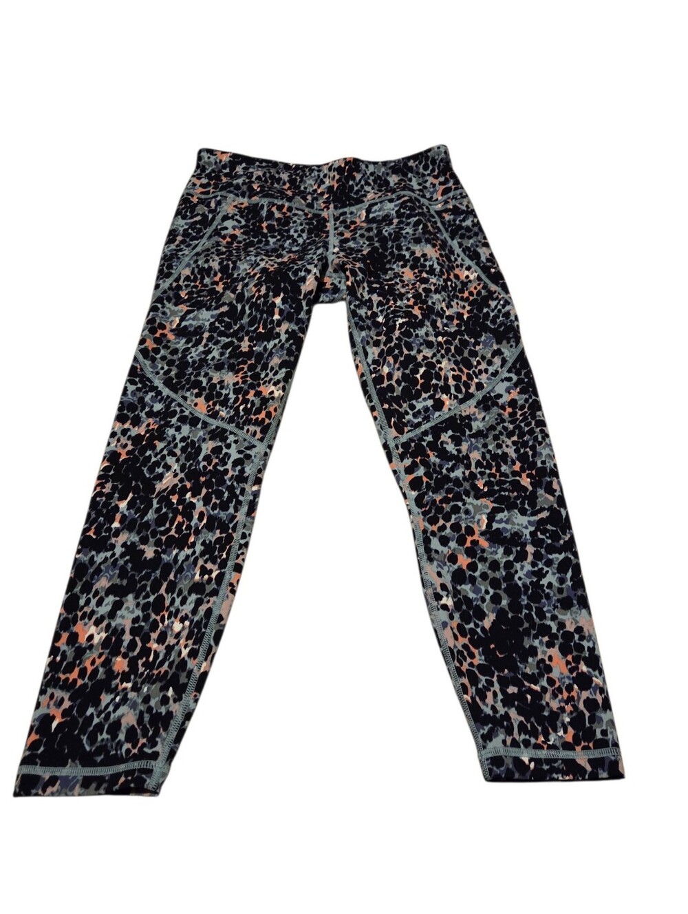 Sweaty Betty Power 7/8 Workout Leggings Beige Ink Leopard Print Size Medium